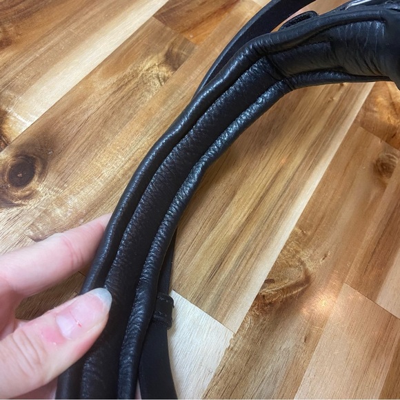 English Bridal Flash Noseband Cavesson Truly Canadian leather Black - Picture 2 of 6